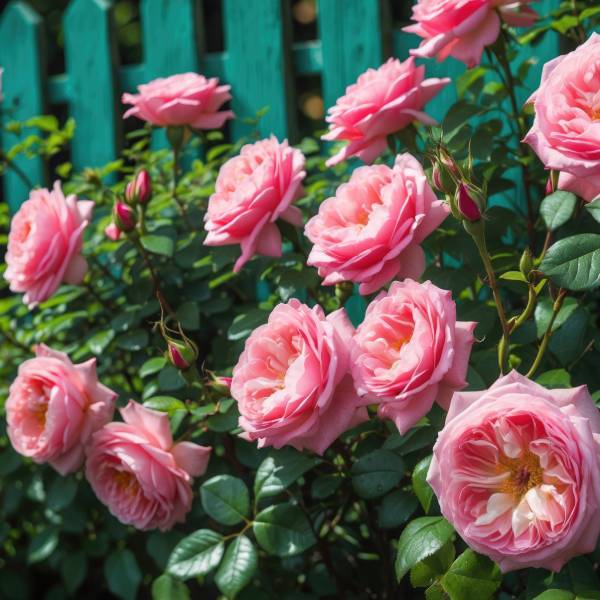 Rosier en fleurs