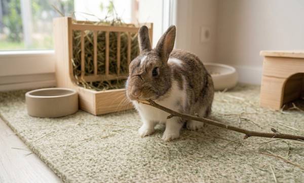 Quel bois donner à mon lapin pour l'occuper ?#Quel bois donner à mon lapin pour l'occuper ? - Image générée par IA