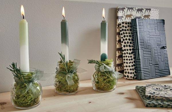 Créer des bougeoirs pour illuminer la table à Noël © Studio EVO