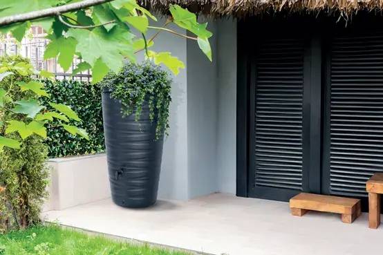 Récupérateur d'eau de pluie 240L robinet inclus gris anthracite 2 en 1 - No name