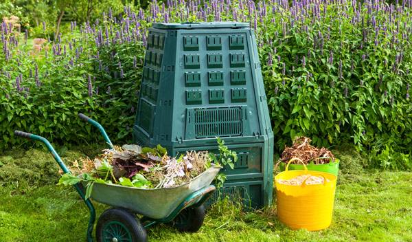 Restes alimentaires et déchets du jardin rejoignent le bac à compost - © jbphotographylt – stock.adobe.com