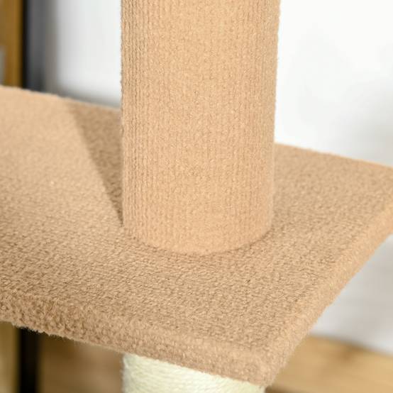 Arbre à chat sol-plafond réglable 228-260cm, couleur kaki pour le jeu des chats - Image 7