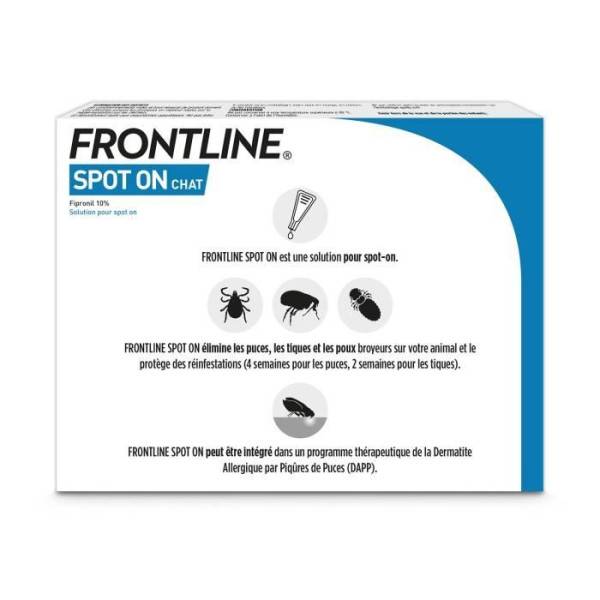 Frontline - FRONTLINE 6 pipettes Spot On Chat - Puces tiques et poux - Image 2