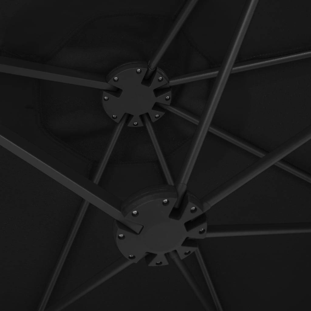 Vidaxl - Parasol d'extérieur et poteau en aluminium 460x270 cm Noir vidaXL 47302 - Imagen 3