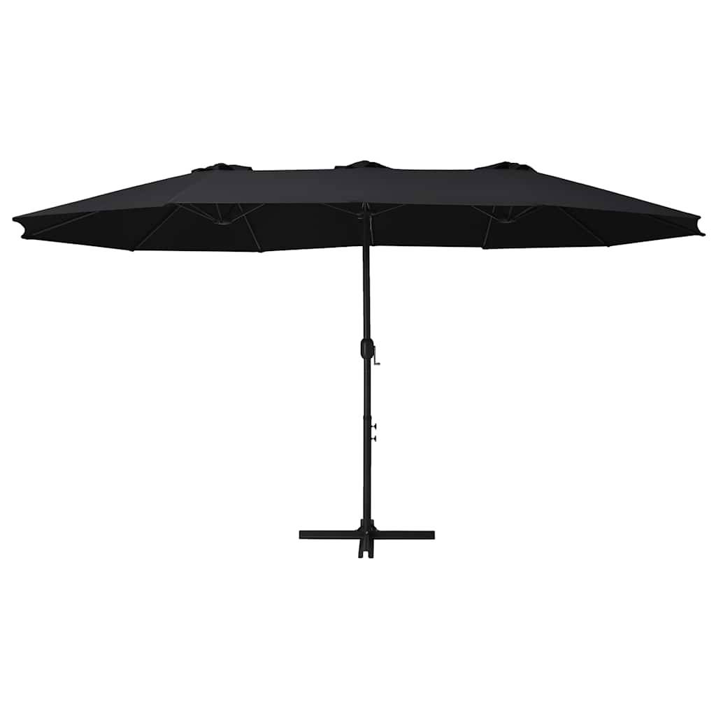 Vidaxl - Parasol d'extérieur et poteau en aluminium 460x270 cm Noir vidaXL 47302 - Imagen 1