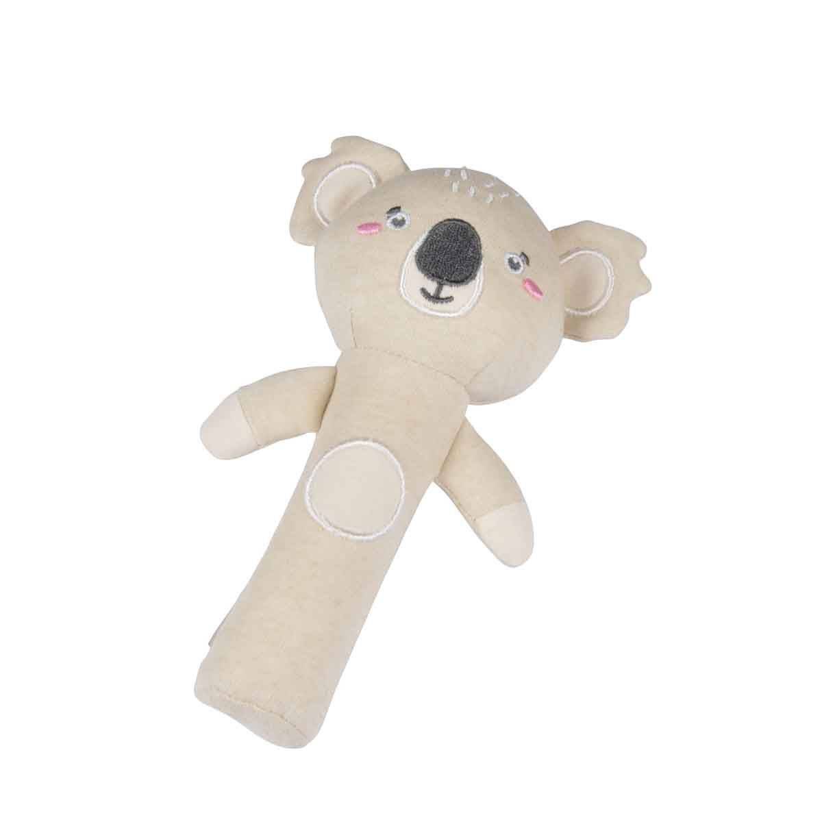Doudou Hochet Long Bébé "Koala" 18cm Naturel - Image 1