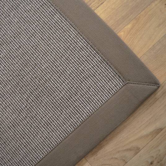 Decoweb - Tapis Tissé plat - Mahé silver - Ganse coton taupe - 140 x 200 cm - Decoweb - Image 4