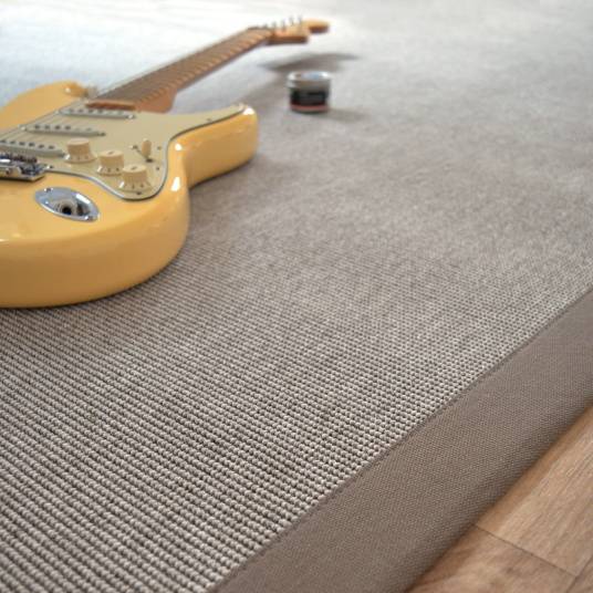 Decoweb - Tapis Tissé plat - Mahé silver - Ganse coton taupe - 140 x 200 cm - Decoweb - Image 3