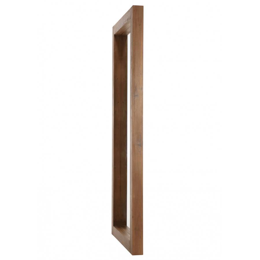 Macabane - ALIDA - Miroir rectangulaire marron 180x80cm bois teck - Imagen 6