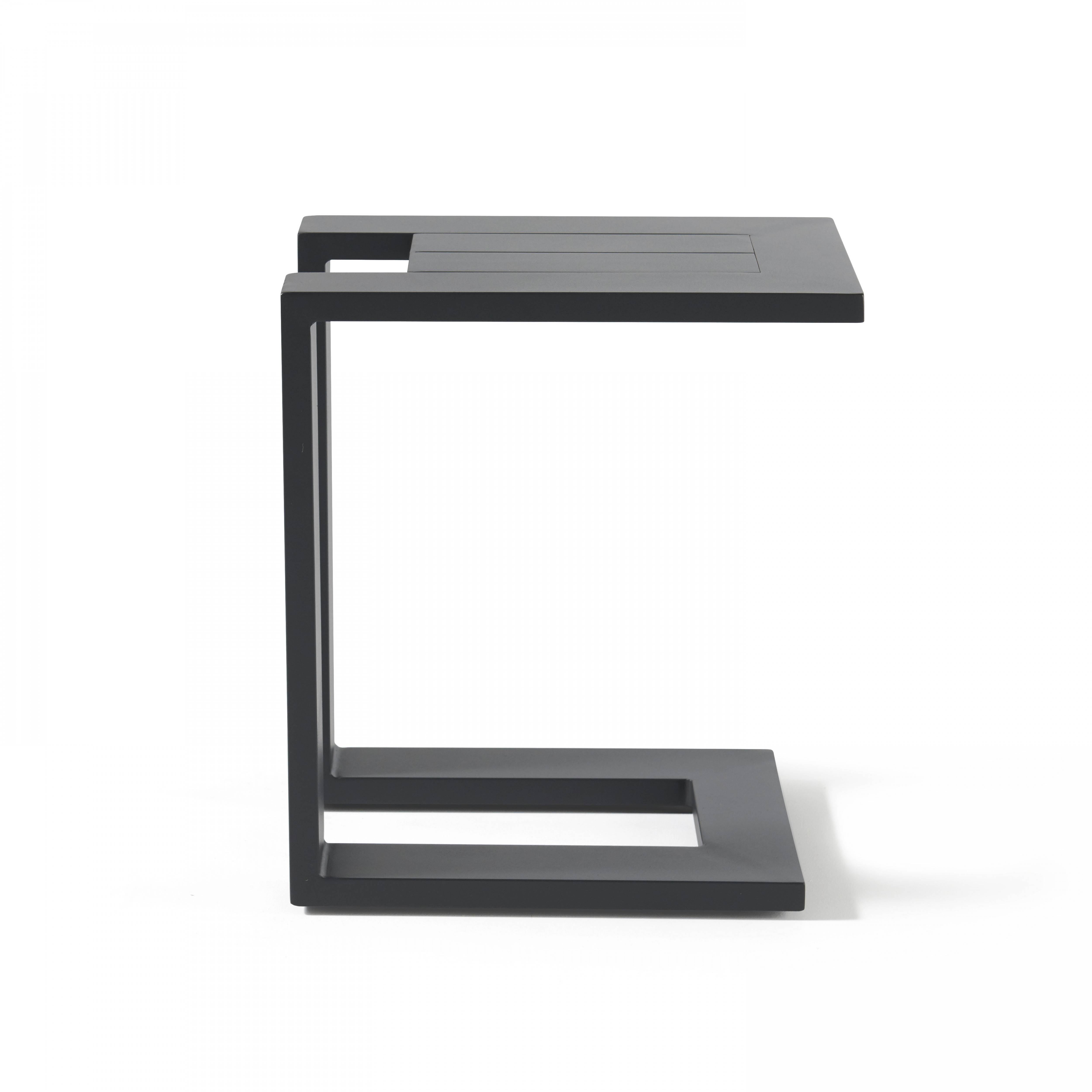 Oviala - Tablette pour bain de soleil en aluminium gris Galapagos - Oviala - Imagen 4