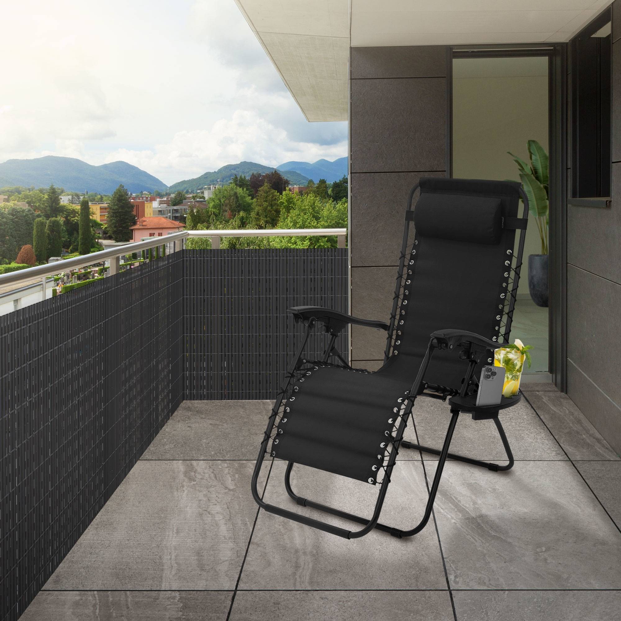 Ecd-Germany - Filet de protection visuelle de jardin natte en PVC 90x300 cm clôture - Imagen 9