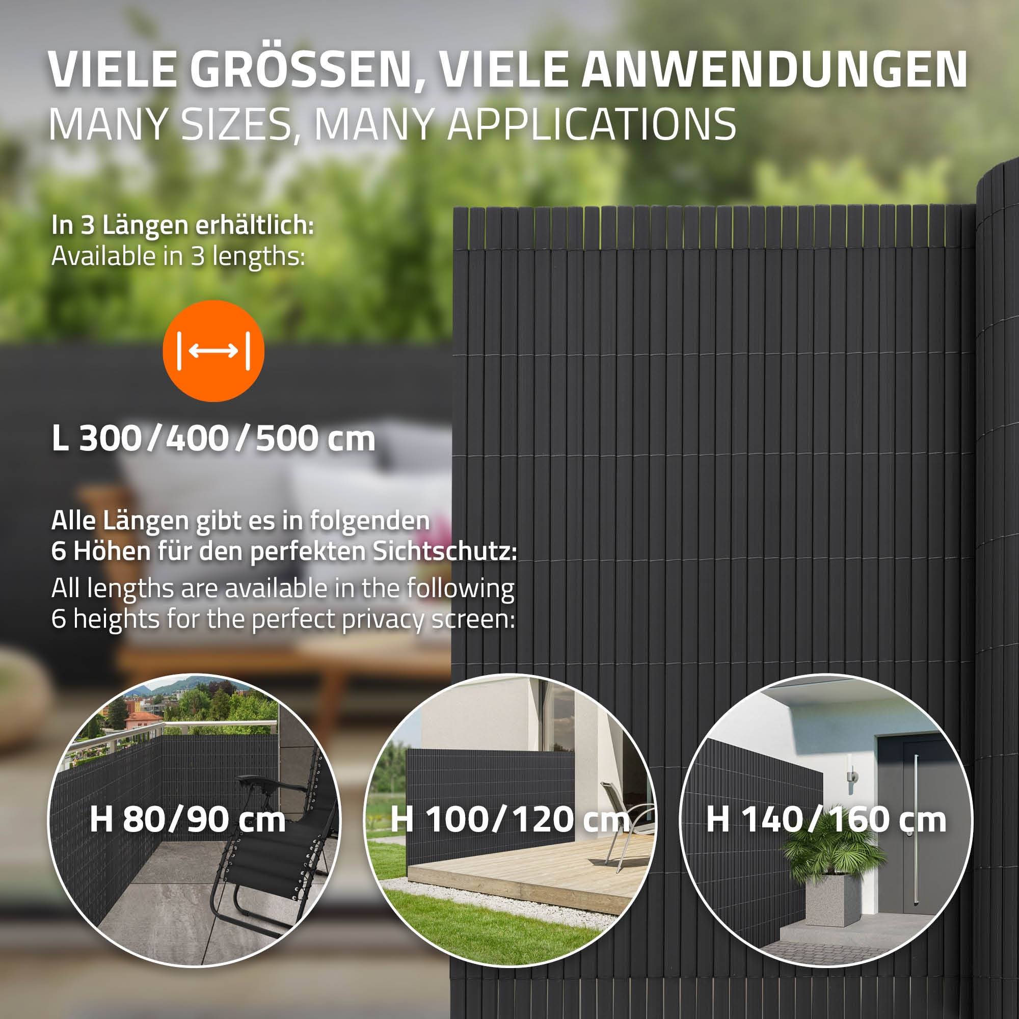 Ecd-Germany - Filet de protection visuelle de jardin natte en PVC 90x300 cm clôture - Imagen 6