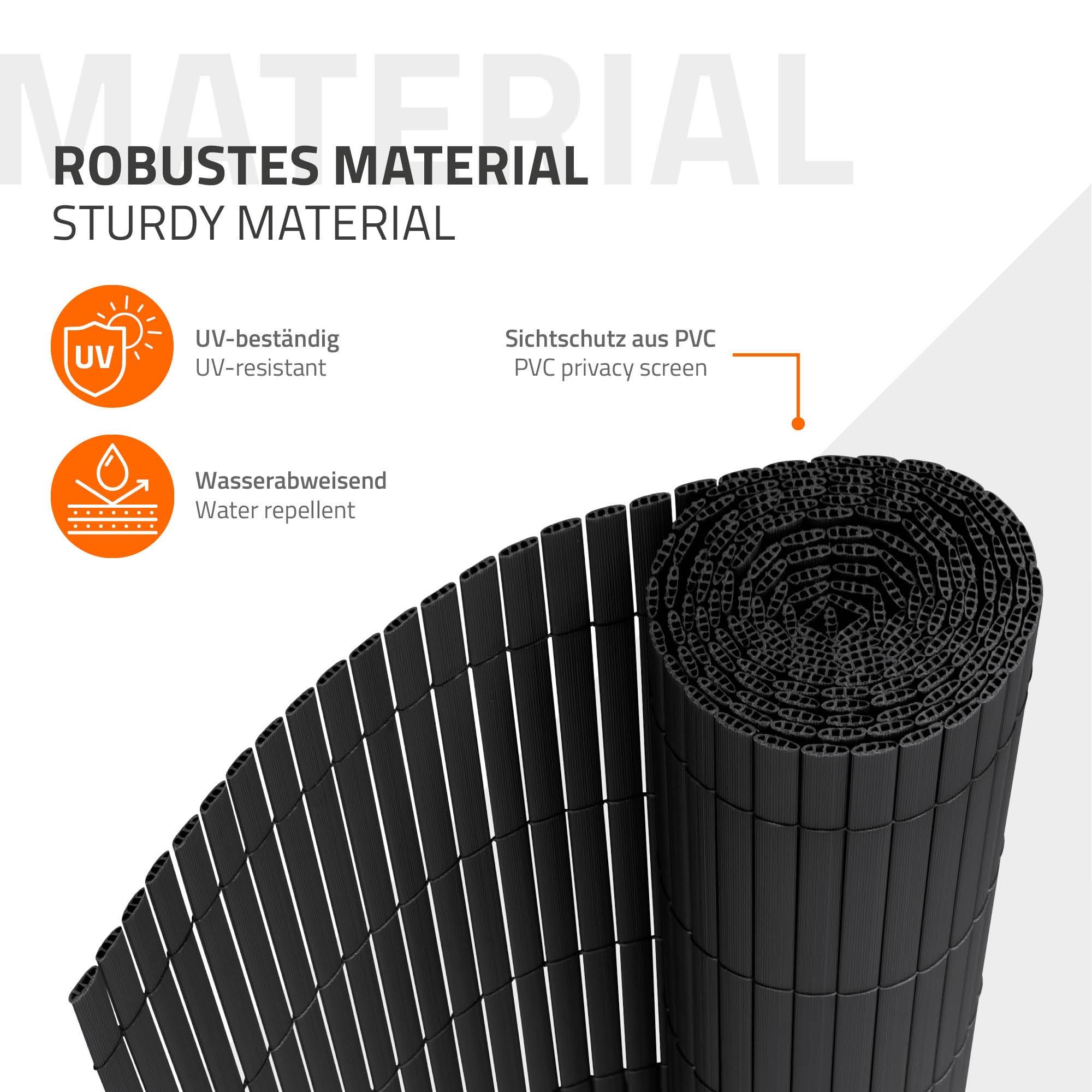 Ecd-Germany - Filet de protection visuelle de jardin natte en PVC 90x300 cm clôture - Imagen 7