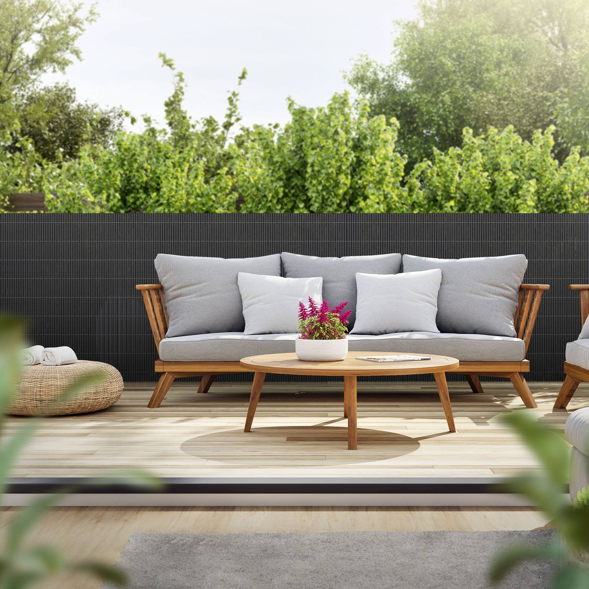 Ecd-Germany - Filet de protection visuelle de jardin natte en PVC 90x300 cm clôture - Imagen 10