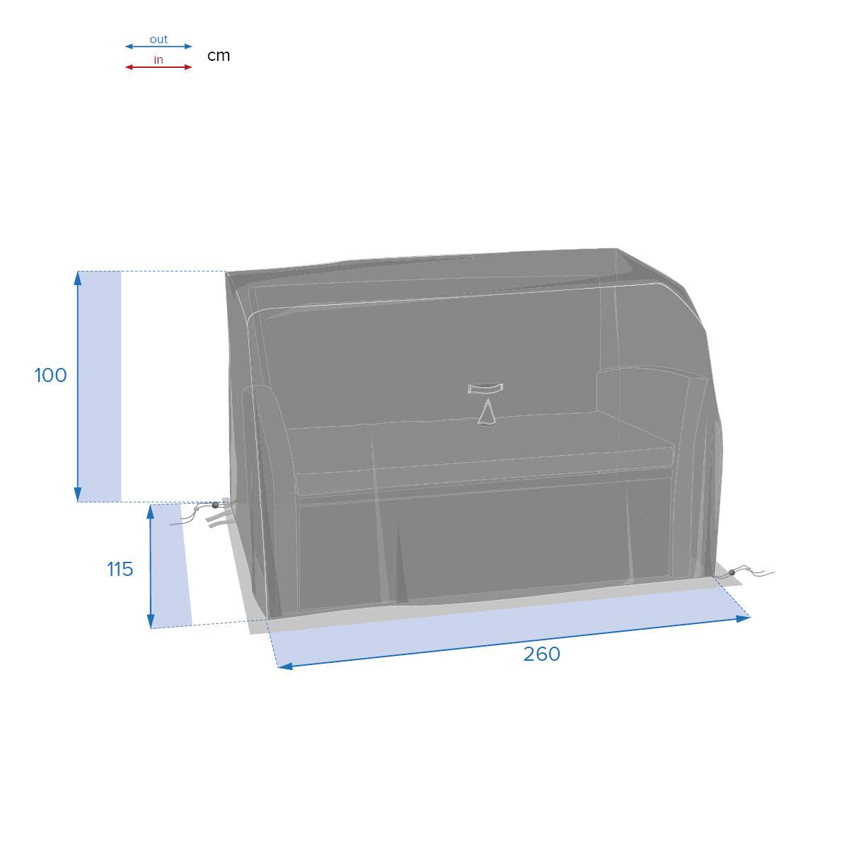 Hesperide - Housse de protection "Hambo" pour canapé L 260x115x100cm en polyester - Hespéride - Imagen 6
