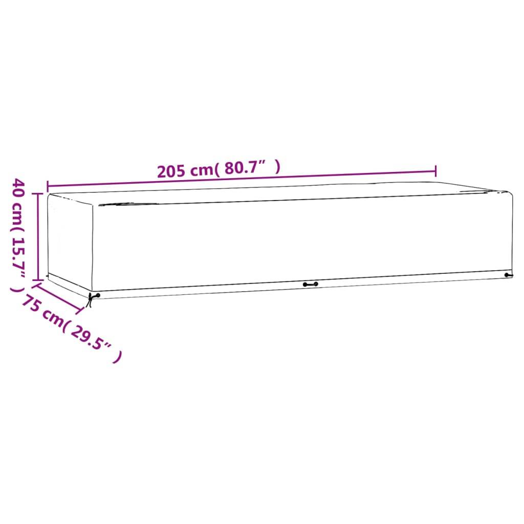 Vidaxl - Housses pour chaise longue 2 pcs 12 œillets 205x75x40 cm PE vidaXL 3155393 - Image 3