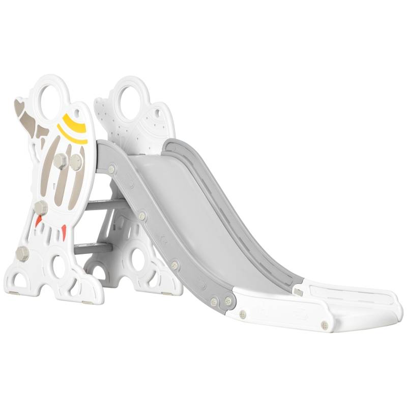 Toboggan enfant design fusée avec set d’autocollants, gris, pour 1,5 à 3 ans, dimensions 157 x 46,5 x 80 cm - Image 1