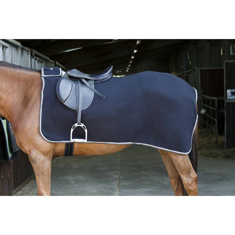 Couvre-reins polaire noir/gris - Taille : 150 cm - Imagen 1