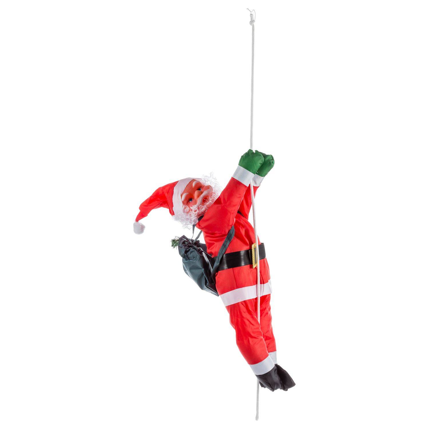 Fééric Lights & Christmas - Père Noël grimpeur - H. 60 cm - Rouge et noir - Féérie Lights & Christmas