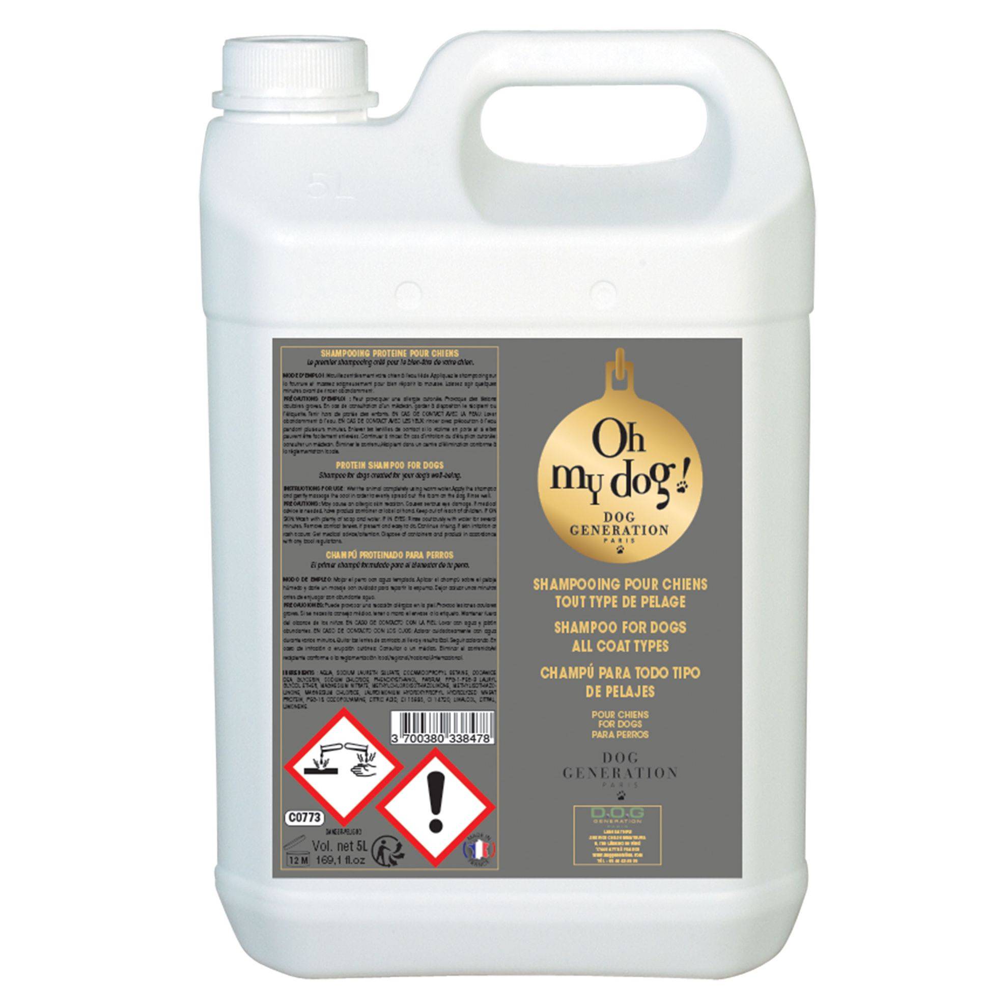 Shampooing Pro concentré Oh My Dog : 5 litres OH MY DOG