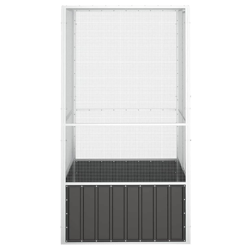 Cage Oiseaux Acier Galvanisé Aérée Protection Anthracite 111x107cm - ComfortXL Outdoor Living - Image 4