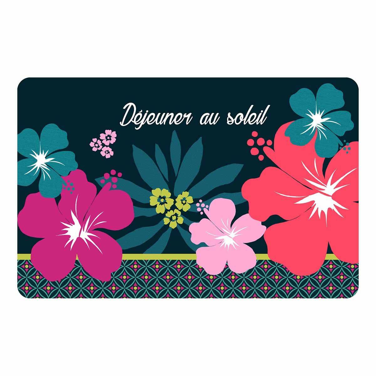 Paris Prix - Set de Table Imprimé "Hawai" 44cm Multicolore