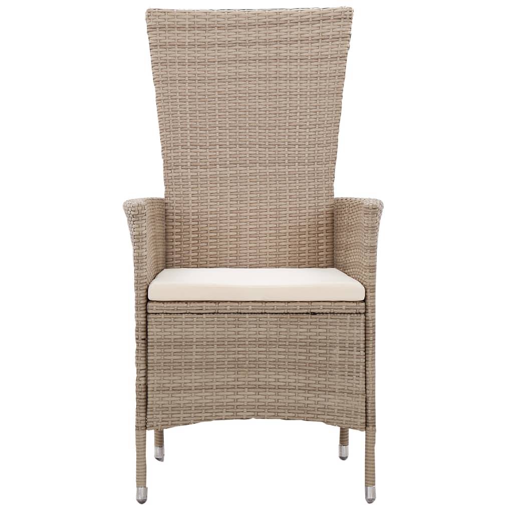Prolenta Premium - Chaises de jardin rotin beige 58 x 62 x 108 cm - Prolenta premium p3147.6 - Image 5