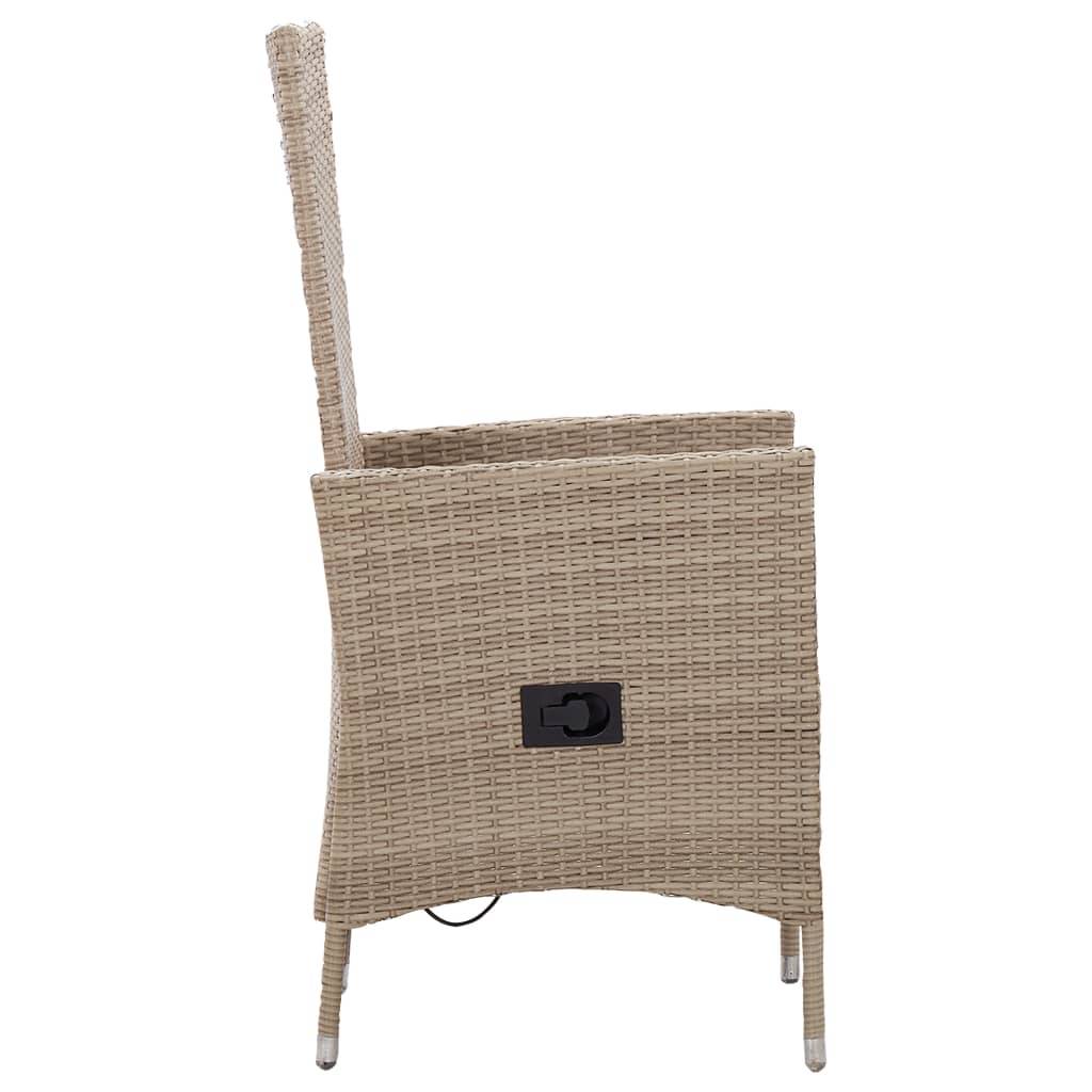 Prolenta Premium - Chaises de jardin rotin beige 58 x 62 x 108 cm - Prolenta premium p3147.6 - Image 6