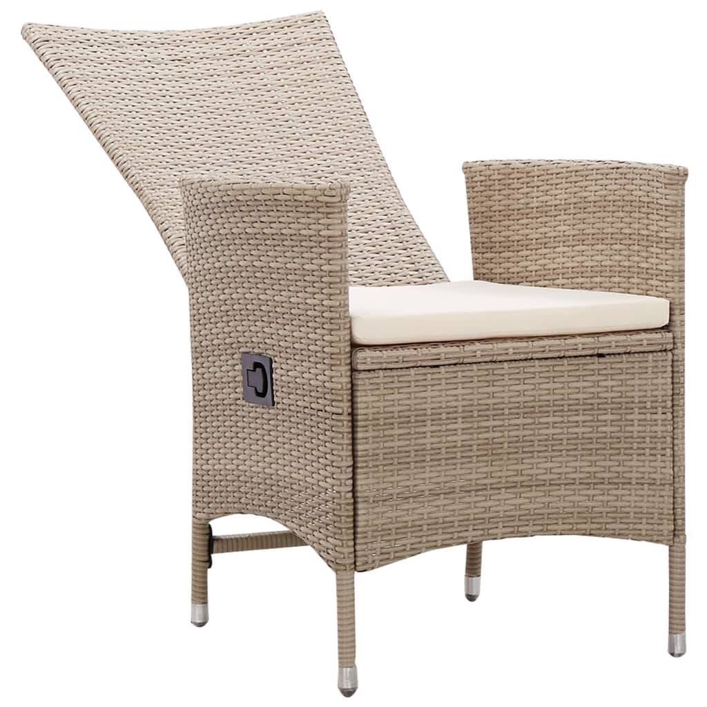 Prolenta Premium - Chaises de jardin rotin beige 58 x 62 x 108 cm - Prolenta premium p3147.6 - Image 4