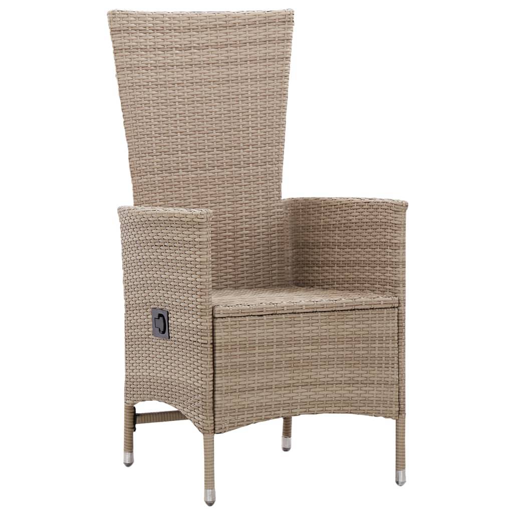 Prolenta Premium - Chaises de jardin rotin beige 58 x 62 x 108 cm - Prolenta premium p3147.6 - Image 3