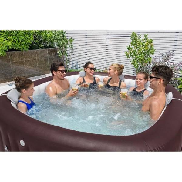 Bestway - Spa gonflable BESTWAY - Lay-Z-Spa Maldives - Hydrojets - 201x201x80 cm - 5 a 7 places - Carré (couverture, cartouche, 5 appuie- - Image 3