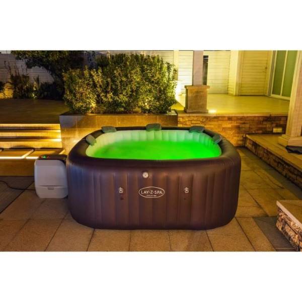 Bestway - Spa gonflable BESTWAY - Lay-Z-Spa Maldives - Hydrojets - 201x201x80 cm - 5 a 7 places - Carré (couverture, cartouche, 5 appuie- - Image 6