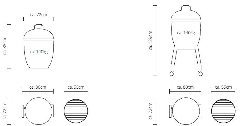 Monolith - Kamado Monolith LeCHEF Pro Série 2.0 Noir sans Chariot - Imagen 6
