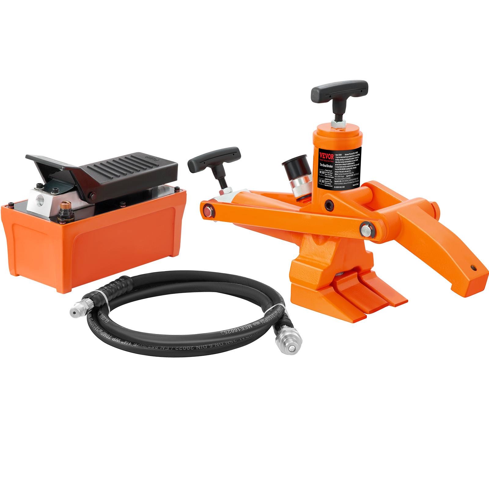 VEVOR Détalonneur pneu hydraulique manuel 10000 PSI, avec pompe à pied, pour démonter pneus sans dommage. - Image 1