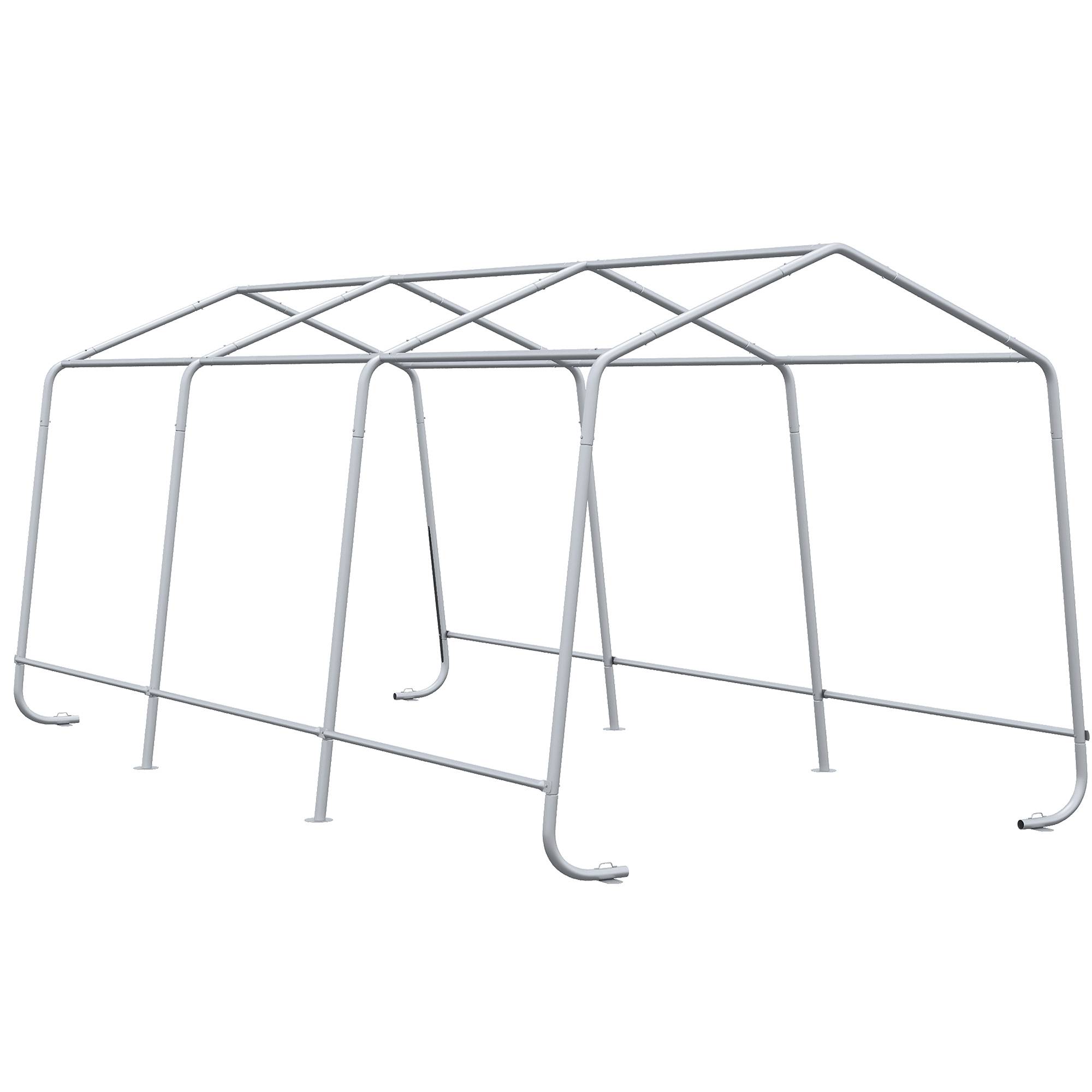 Outsunny - Tente garage carport dim. 6L x 3l x 2,62H m acier galvanisé PE haute densité 180 g/m² imperméable anti-UV vert - Outsunny - Imagen 9