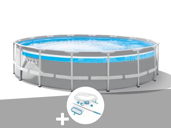 Kit piscine tubulaire Intex Prism Frame Clear Window ronde 4,88 x 1,22 m + Kit d'entretien - Image 3