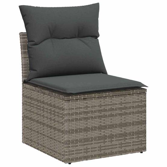 Salon de jardin 8 places 8 pcs en polyrotin avec canapé d'angle Gris – ComfortXL Outdoor Living - Image 5