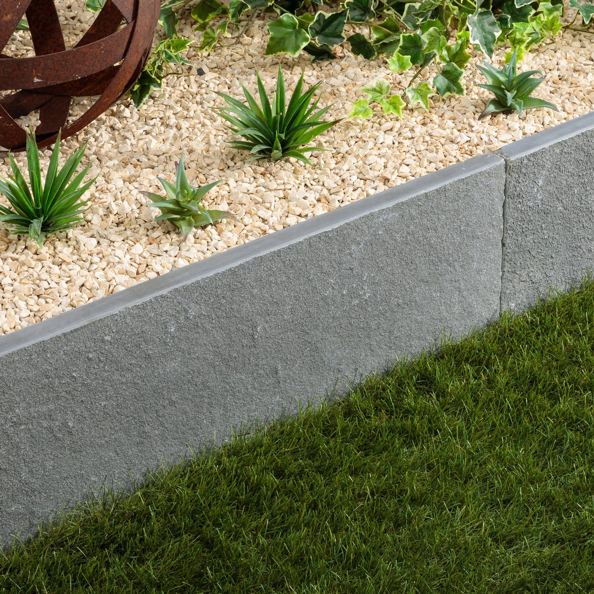 RO'MA Nature - Bordure de jardin Pierre de Tandur Gris 100x30x3 cm (à l'unité) - RO'MA NATURE