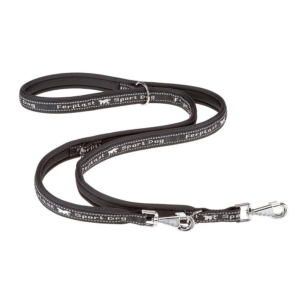 Ferplast - Ferplast Laisse chien SPORT DOG, Laisse de dressage pour chien taille moyenne, Poignée rembourrée, Mousqueton en métal, Coutures réfléchissantes, - Imagen 1