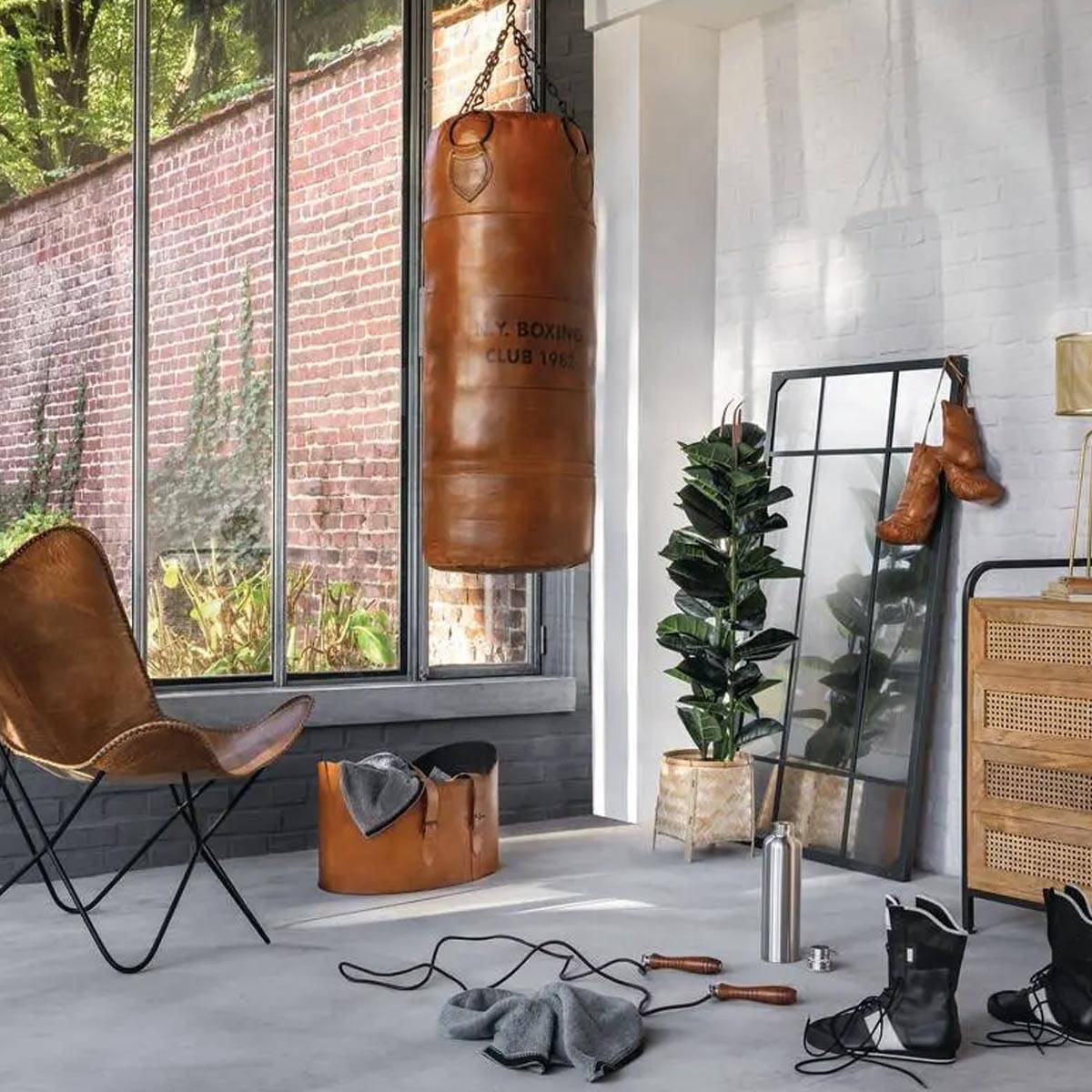 Atmosphera - Sac de boxe Loft H.100cm cuir - Atmosphera Créateur d'intérieur - Image 4