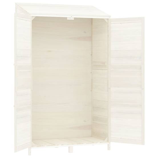 Vidaxl - Remise de jardin Blanc 102x52x174,5 cm Bois de sapin solide vidaXL 152191 - Image 10