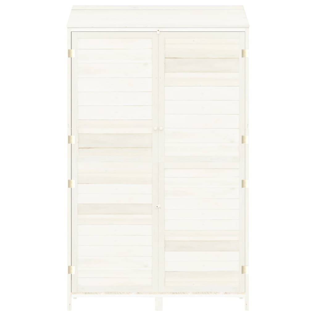 Vidaxl - Remise de jardin Blanc 102x52x174,5 cm Bois de sapin solide vidaXL 152191 - Image 9