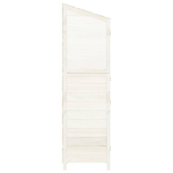 Vidaxl - Remise de jardin Blanc 102x52x174,5 cm Bois de sapin solide vidaXL 152191 - Image 6