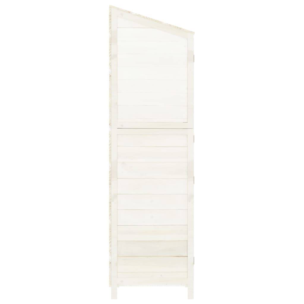 Vidaxl - Remise de jardin Blanc 102x52x174,5 cm Bois de sapin solide vidaXL 152191 - Image 6