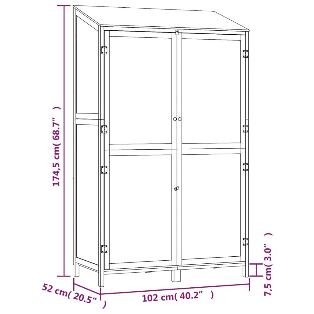 Vidaxl - Remise de jardin Blanc 102x52x174,5 cm Bois de sapin solide vidaXL 152191 - Image 3