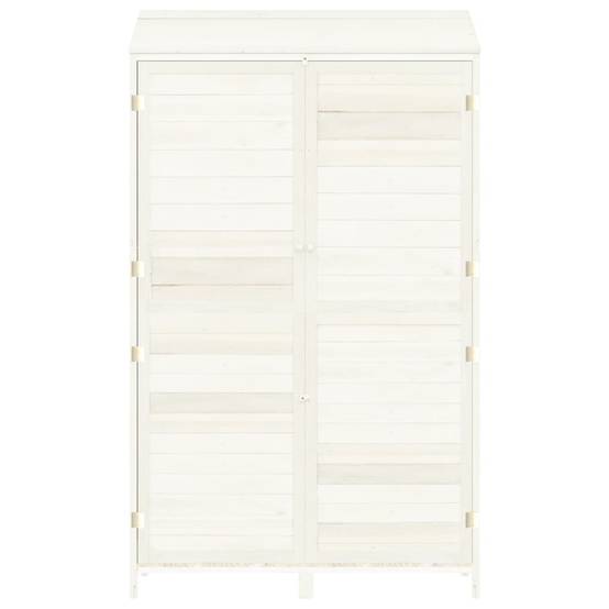 Vidaxl - Remise de jardin Blanc 102x52x174,5 cm Bois de sapin solide vidaXL 152191 - Image 5