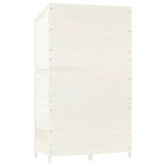 Vidaxl - Remise de jardin Blanc 102x52x174,5 cm Bois de sapin solide vidaXL 152191 - Image 7