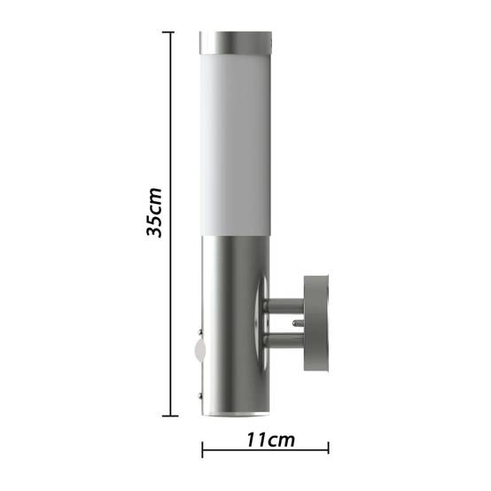Applique murale extérieure - Éclairage de jardin avec capteur de mouvement inox g233 - Image 1