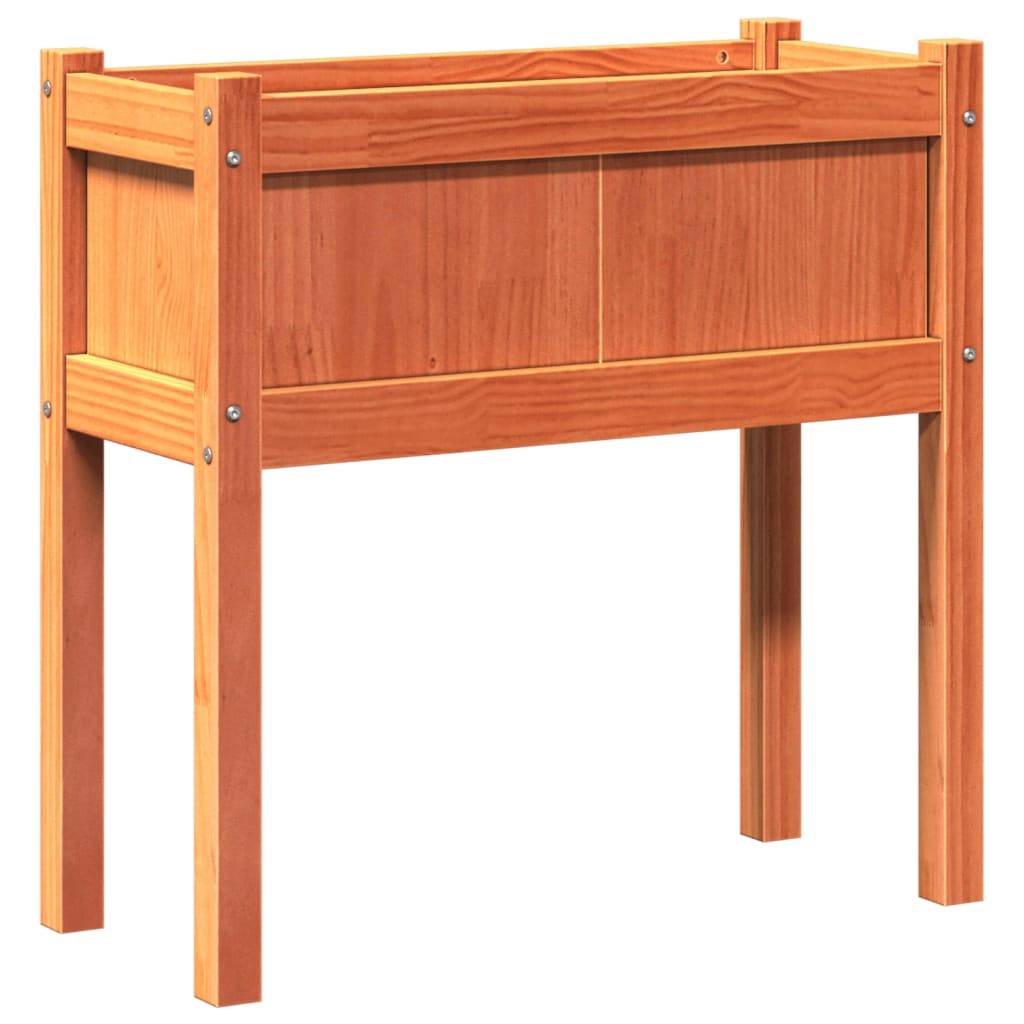 ComfortXL - Lot de 2 Jardinières sur pieds bois 70x31x70 cm potager terrasse balcon Marron – ComfortXL Outdoor Living - Image 8