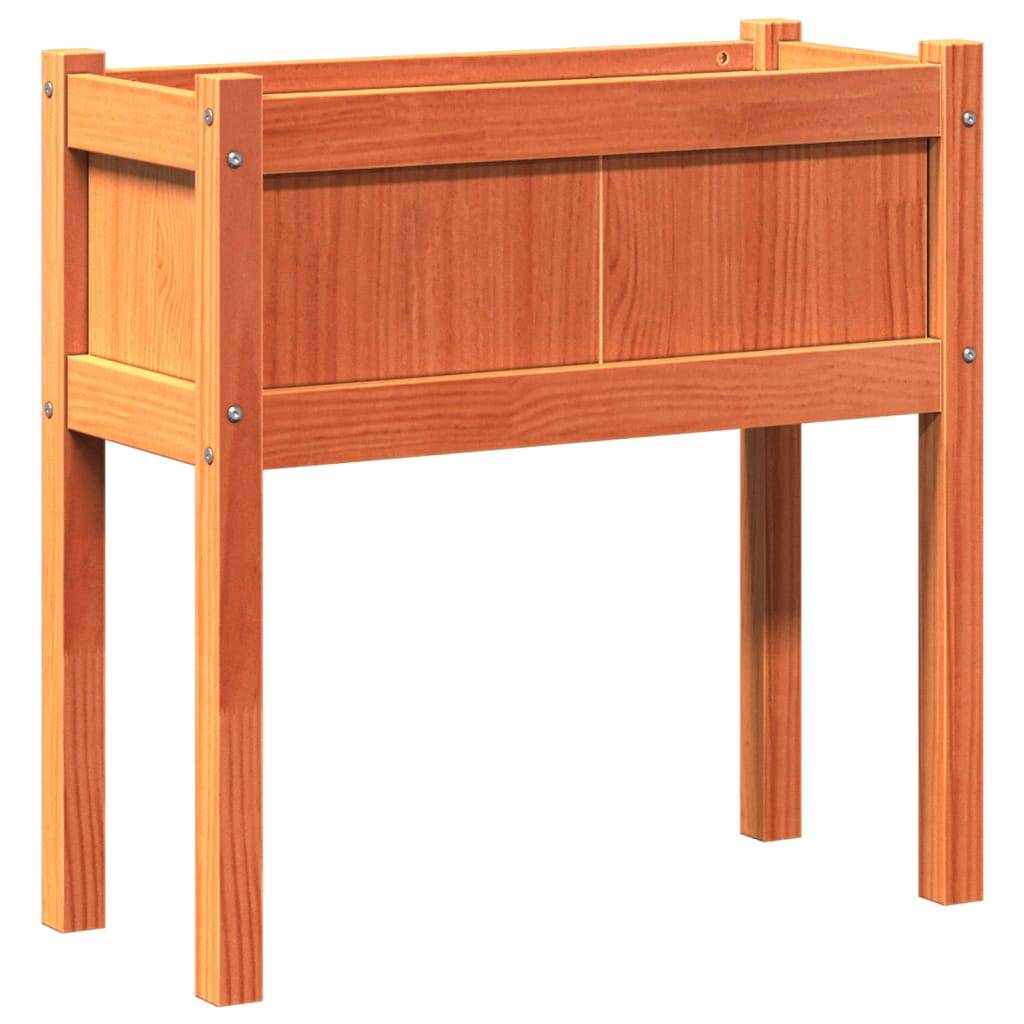 ComfortXL - Lot de 2 Jardinières sur pieds bois 70x31x70 cm potager terrasse balcon Marron – ComfortXL Outdoor Living - Image 5